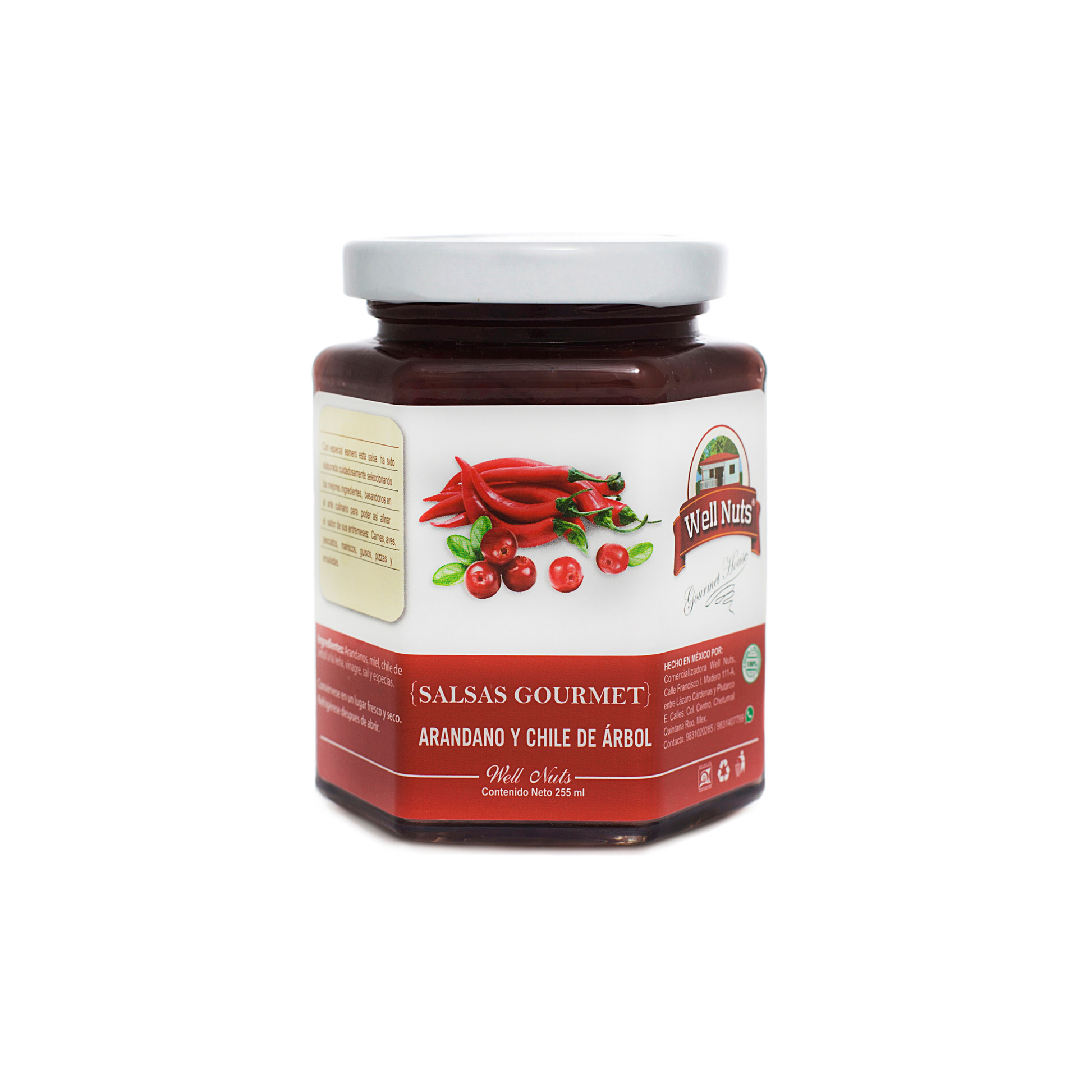 Salsa gourmet arándano chile árbol WellNuts