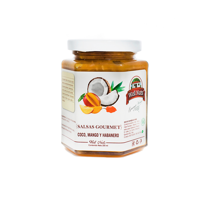 Salsa gourmet coco mango habanero ahumado WellNuts