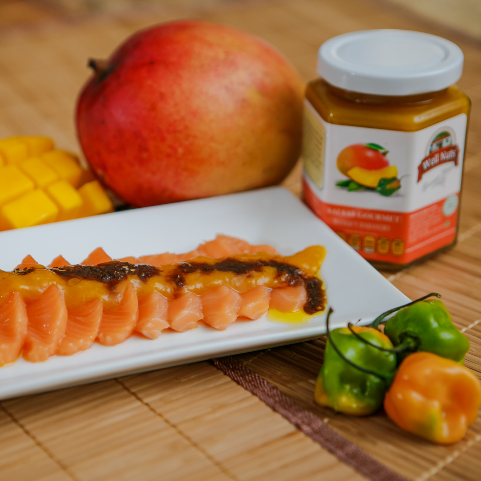 Salsa gourmet mango habanero ahumado WellNuts