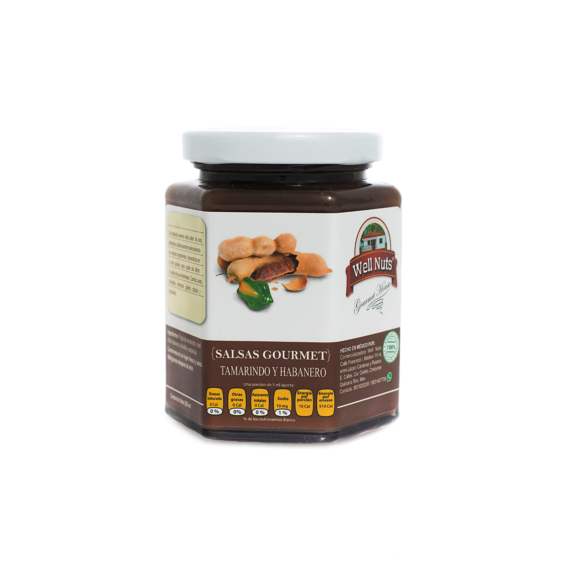 Salsa gourmet tamarindo habanero ahumado WellNuts