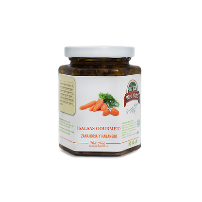 Salsa gourmet zanahoria habanero ahumado WellNuts