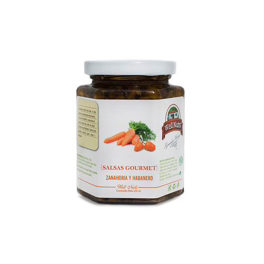 Salsa gourmet zanahoria habanero ahumado WellNuts