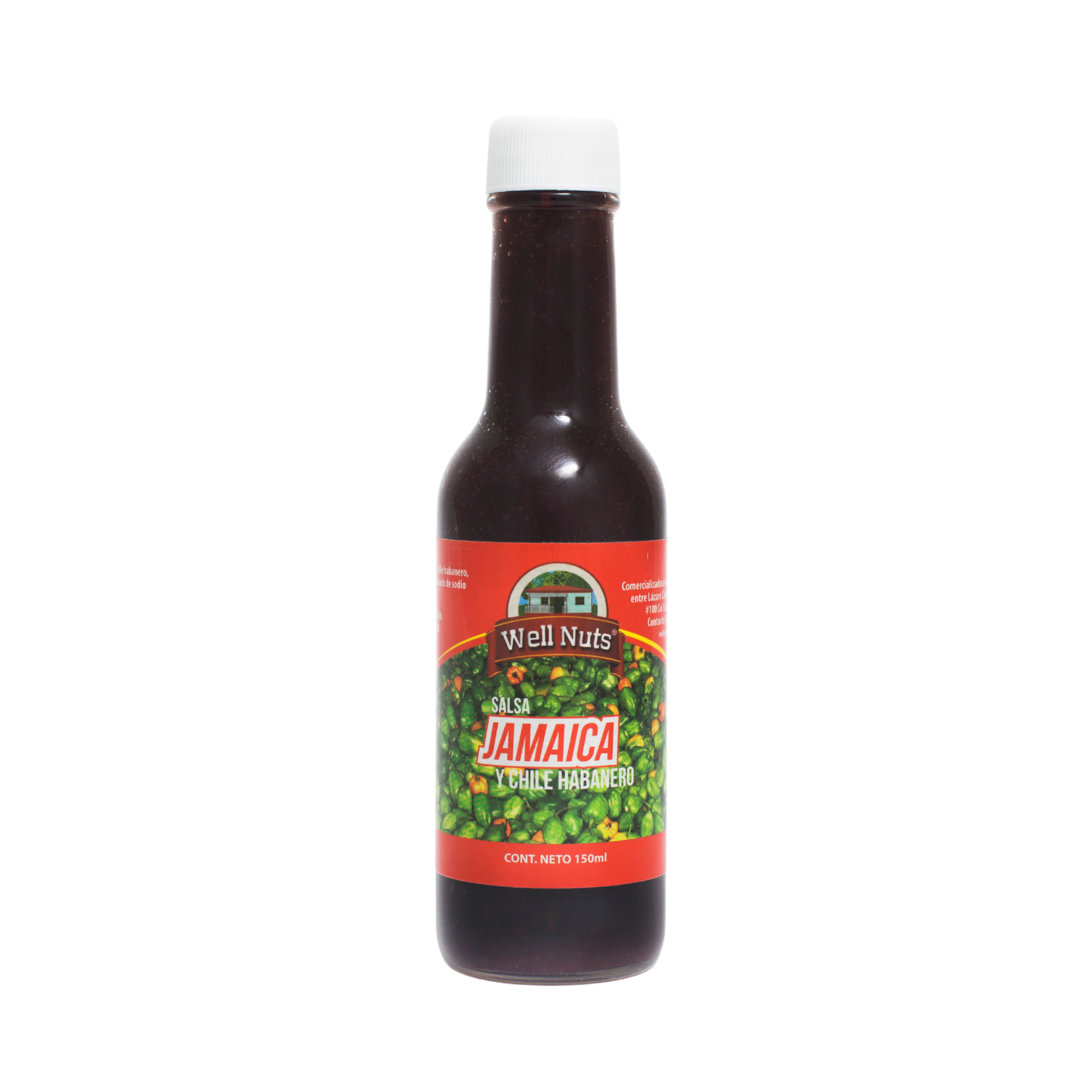 Salsa de Jamaica con Habanero Ahumado a la Leña (150ml) - WellNuts Gourmet