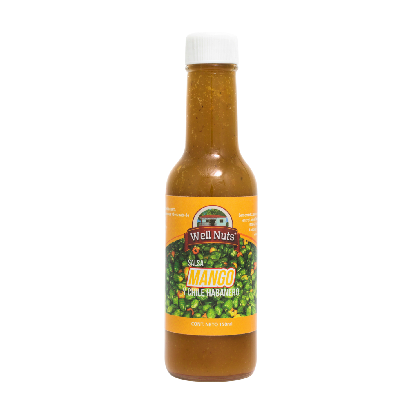 Salsa de Mango con Habanero Ahumado a la Leña (150ml) - WellNuts Gourmet