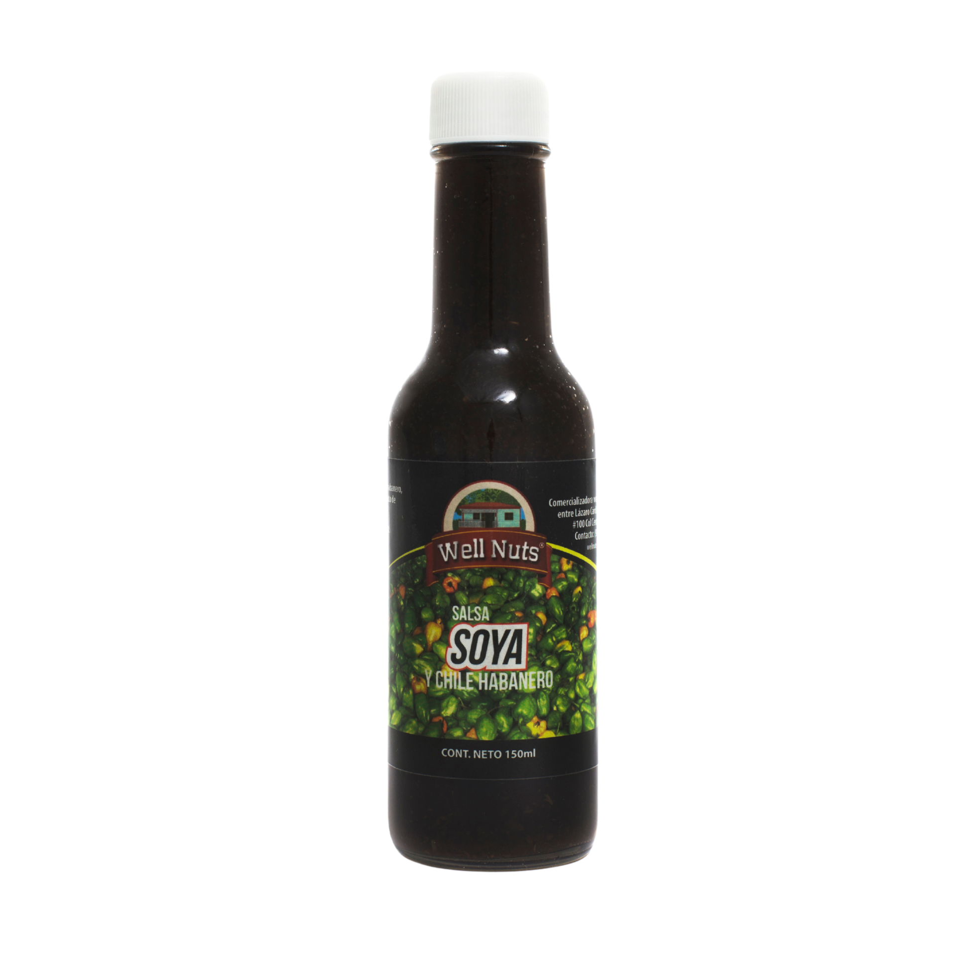 Salsa de Soya con Habanero Ahumado a la Leña (150ml) - WellNuts Gourmet